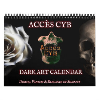 Calendário Dark Art Wall Calendar – Horizontal Format