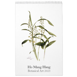 Calendário das aquarelas botânicas Mang Hang Ho, 2