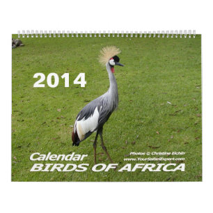 Calendário das AVES DA ÁFRICA 2014 (Duas Páginas)