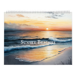 Calendário das Cenas de Praia Sunset