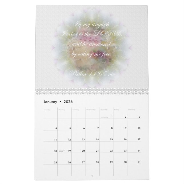 Calendário das escrituras do ~ do salmo 118 (Jan 2026)