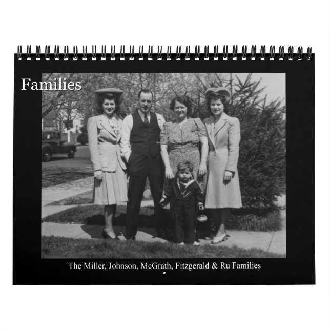 Calendário das famílias (Capa)