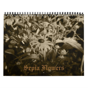 Calendário das Flores Sepia