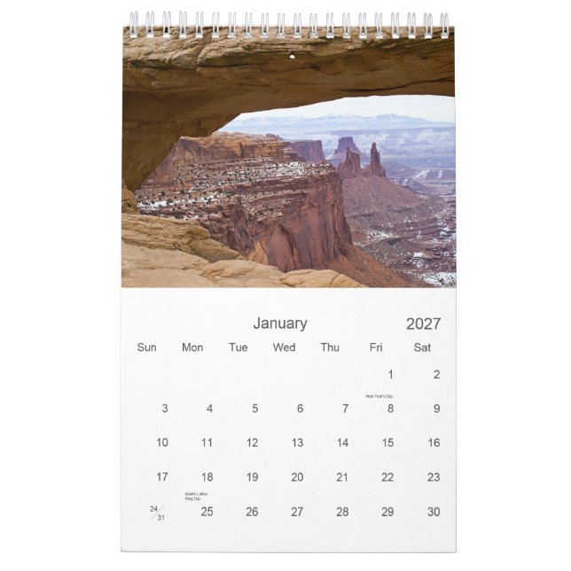 Calendário das fotos da natureza (Jan 2027)