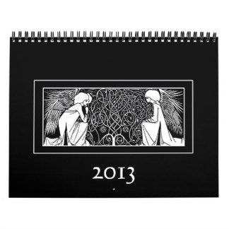 Calendário das ilustrações 2013 de Nouveau da arte