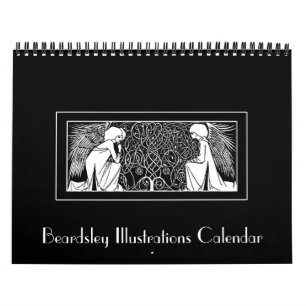 Calendário das ilustrações de Nouveau da arte d