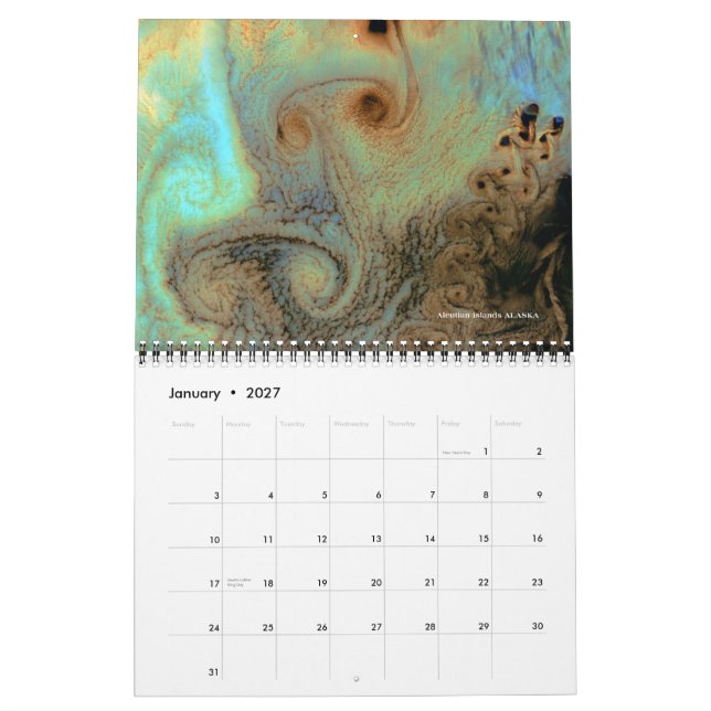 Calendário das imagens 2014 do satélite de terra (Jan 2027)