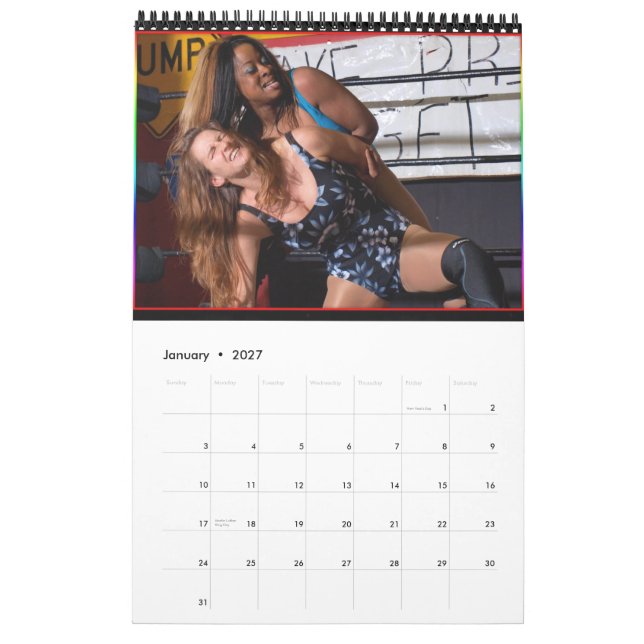 Calendário das meninas 2012 da luta da fantasia (Jan 2027)