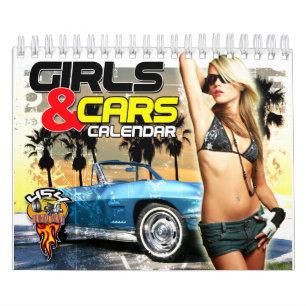 Calendário das meninas e dos carros