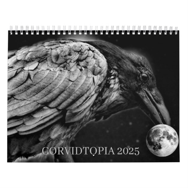 Calendário das paredes do Corvidtopia Raven 2025 (Capa)