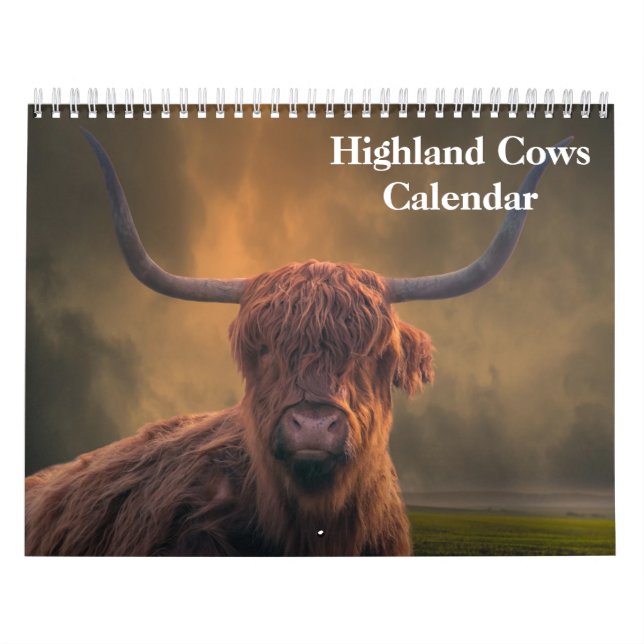 Calendário das Vacas do Highland 2025 (Capa)