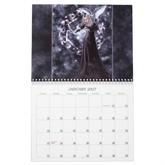 Calendário de 12-Mês do reino de Tiffany (Jan 2027)