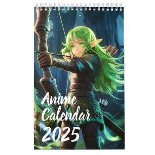 Calendário de 12 Meses da Anime Girl