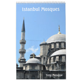 Calendário de 12 meses das Mesquitas de Istambul