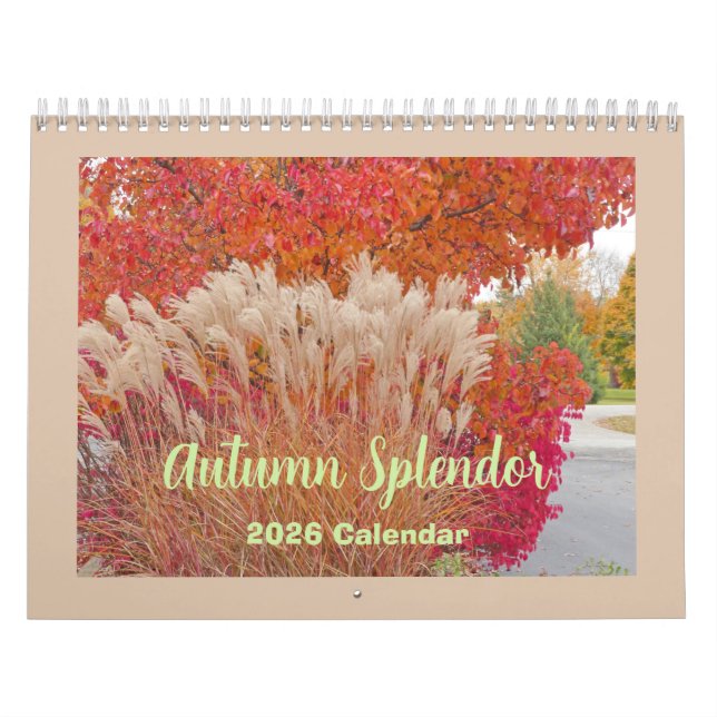 CALENDÁRIO DE 12 MESES DE 2026 DO "AUTUMN SPLENDOR (Capa)