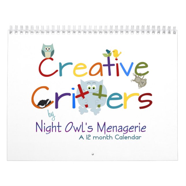 Calendário de 12 meses de Criative Critters (Capa)