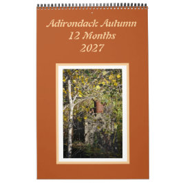 Calendário de 12 Meses do Outono de Adirondack