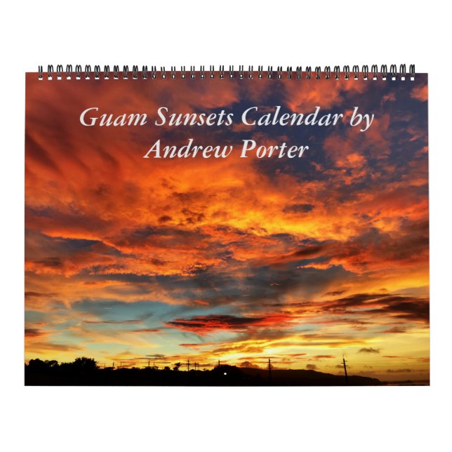 Calendário de 12 Meses para Pôrs do sol Guam (Capa)