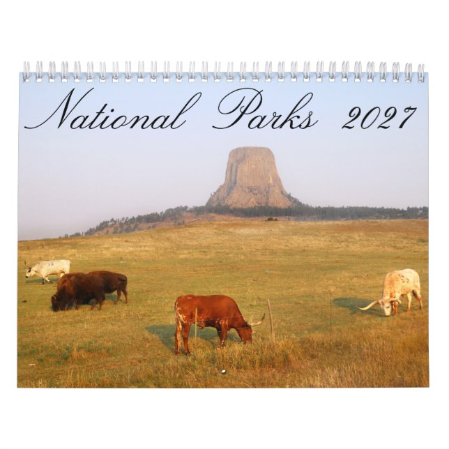 Calendário de 12 Meses Parques Nacionais 2027 (Capa)