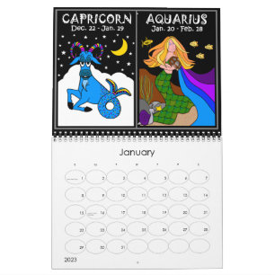 CALENDÁRIO DE 12 MESES ZODIAC