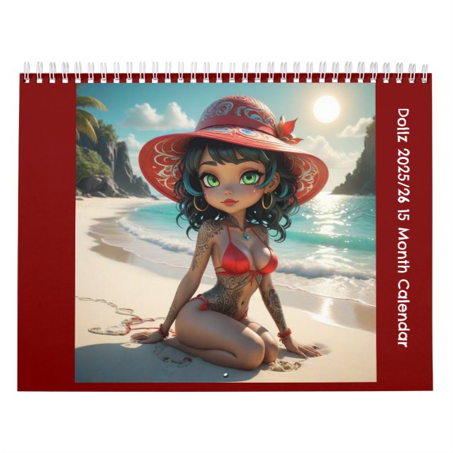 Calendário de 15 Meses do Dollz 2025/26 (Capa)