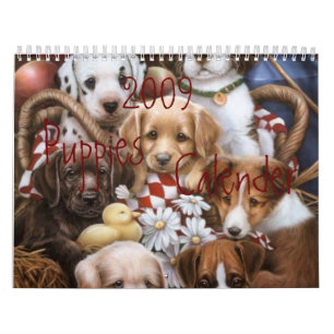 Calendário de 2009 filhotes de cachorro