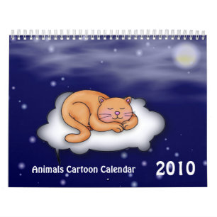 Calendário de 2010 da Cartoon de Animais