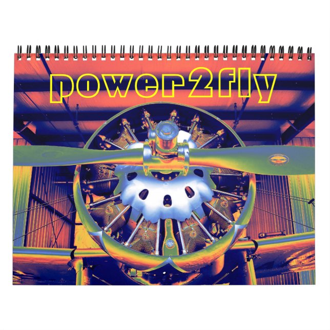 Calendário de 2012 da aeronave/motor de avião (Capa)