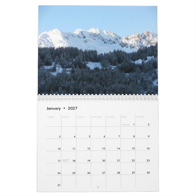 Calendário de 2014 cumes (Jan 2027)