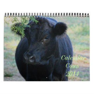 Calendário de 2014 vacas