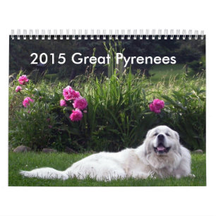 Calendário de 2015 grandes Pyrenees