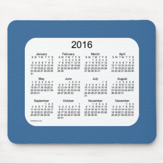 Calendário de 2016 azuis por Janz Mousepad