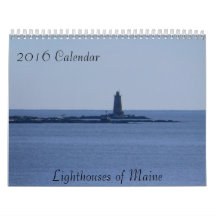 Calendário de 2016 Faróis de Maine