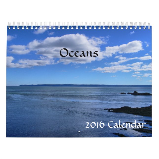 Calendário de 2016 oceanos do calendário (Capa)