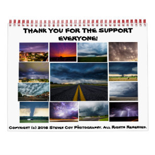 Calendário de 2017 da Fotografia Steven Coy