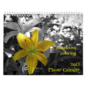 Calendário de 2017 flores