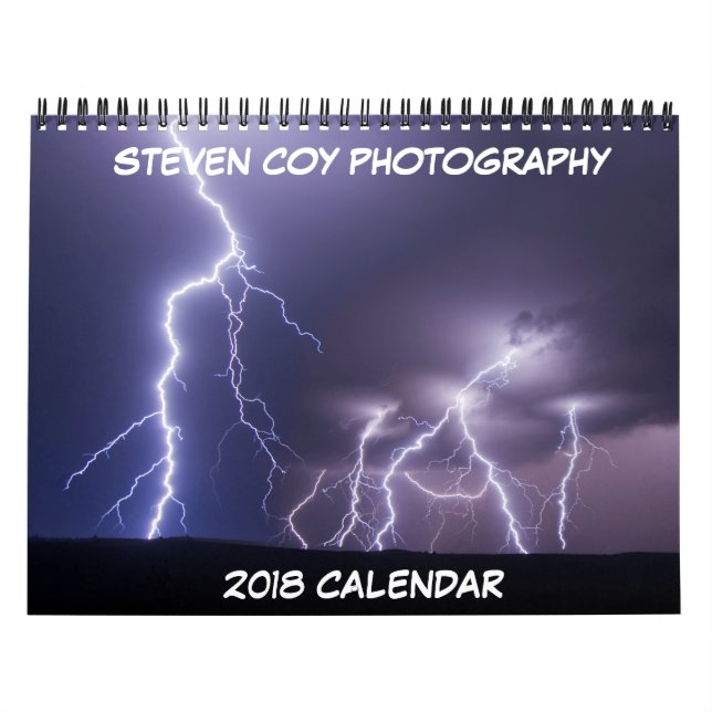 Calendário de 2018 da Fotografia Steven Coy (Capa)