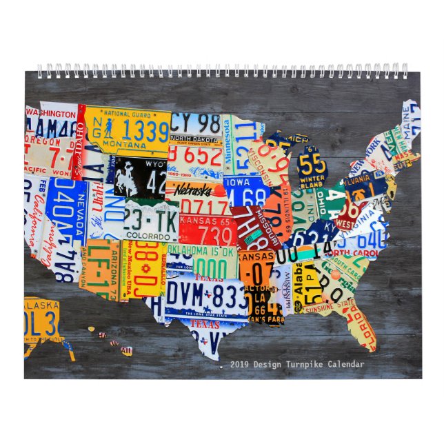 Calendário de 2019 matrículas do Turnpike do (Capa)