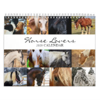 Calendário de 2020 Horse Lovers Calendar-Animal Of