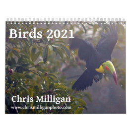 Calendário de 2021 das Aves por Chris Milligan