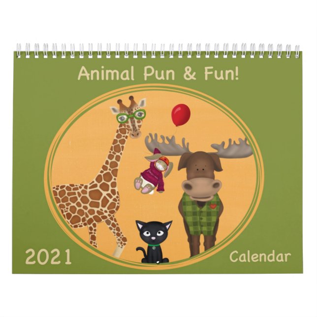 Calendário de 2021 das imagens de animais (Capa)