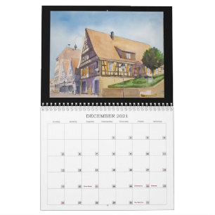 Calendário de 2021, "Um ano de pinturas de aquarel