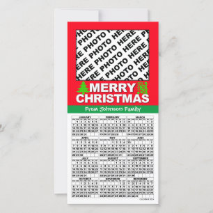 Calendário de 2024 Cartão para Adicionar 4 Fotogra