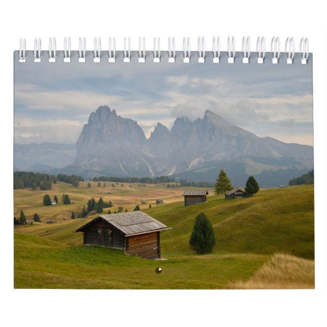 Calendário de 2026 com imagens das Dolomitas itali (Capa)