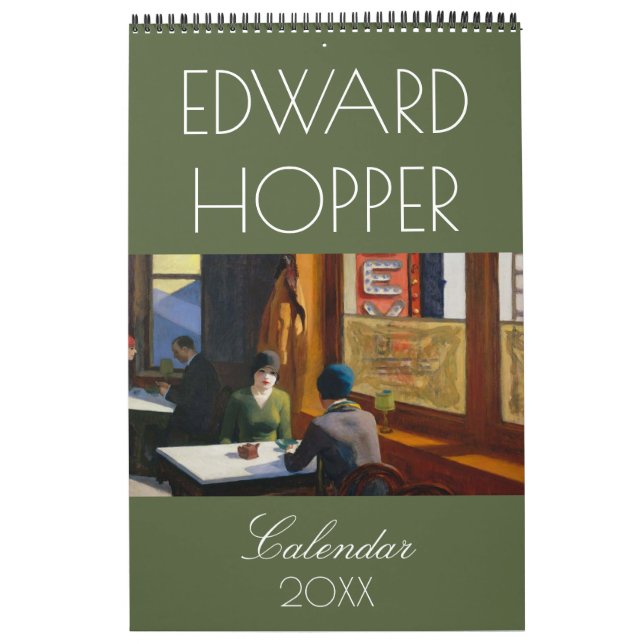 Calendário de 2026 das pinturas de Edward Hopper (Capa)