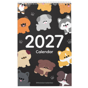 Calendário de 2027 Filhotes