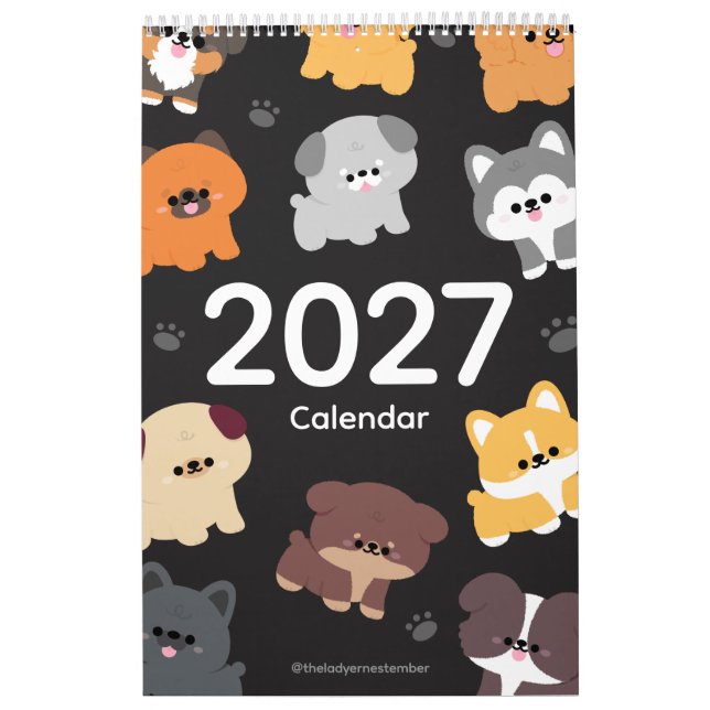 Calendário de 2027 Filhotes (Capa)