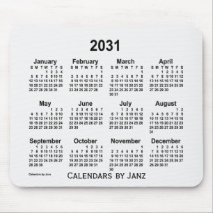 Calendário de 2031 da Janz Mouse Pad