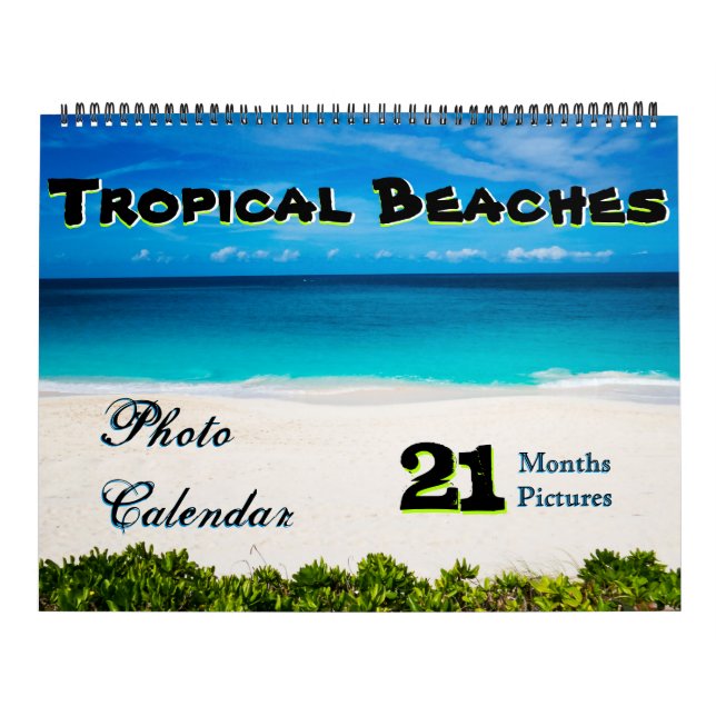Calendário de 21 Meses/Fotos de Praia Tropical (Capa)