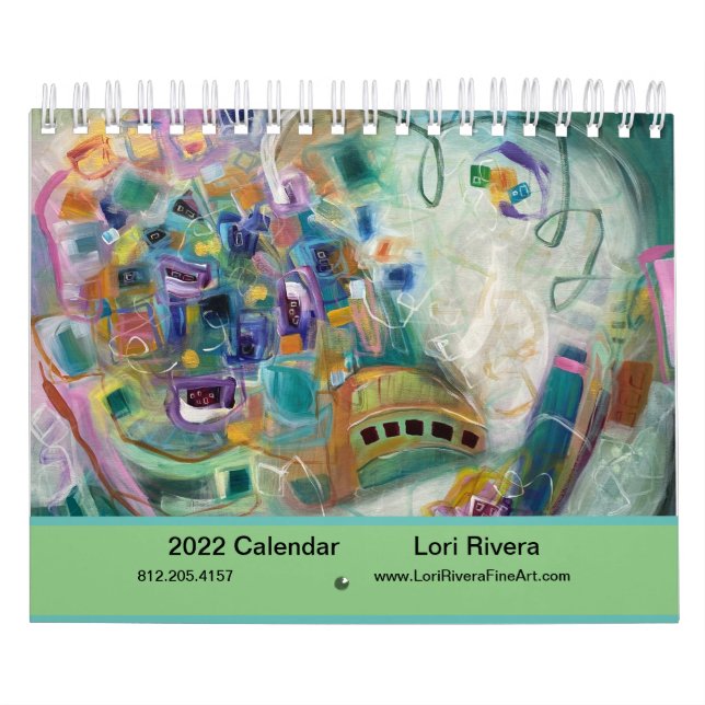 Calendário de abstrato art por Fine Artist, Lori R (Capa)